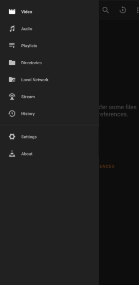 VLC Dark Mode σε Android