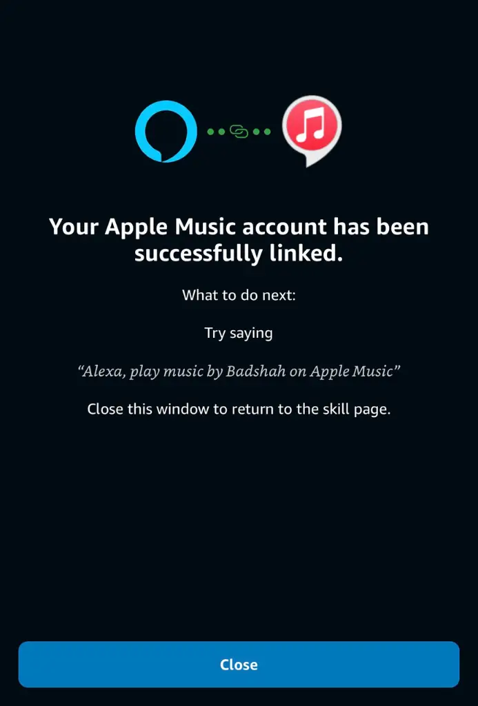 Ο λογαριασμός σας Apple Music έχει συνδεθεί με επιτυχία