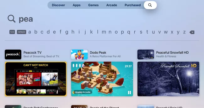 Επιλέξτε Peacock TV στο Apple TV