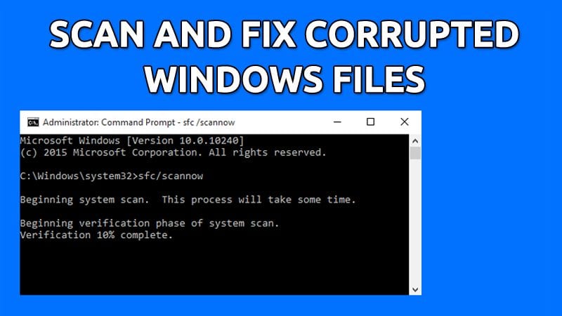 Πώς να σαρώσετε και να διορθώσετε κατεστραμμένα αρχεία των Windows