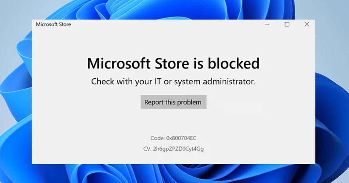 Το Microsoft Store είναι αποκλεισμένο