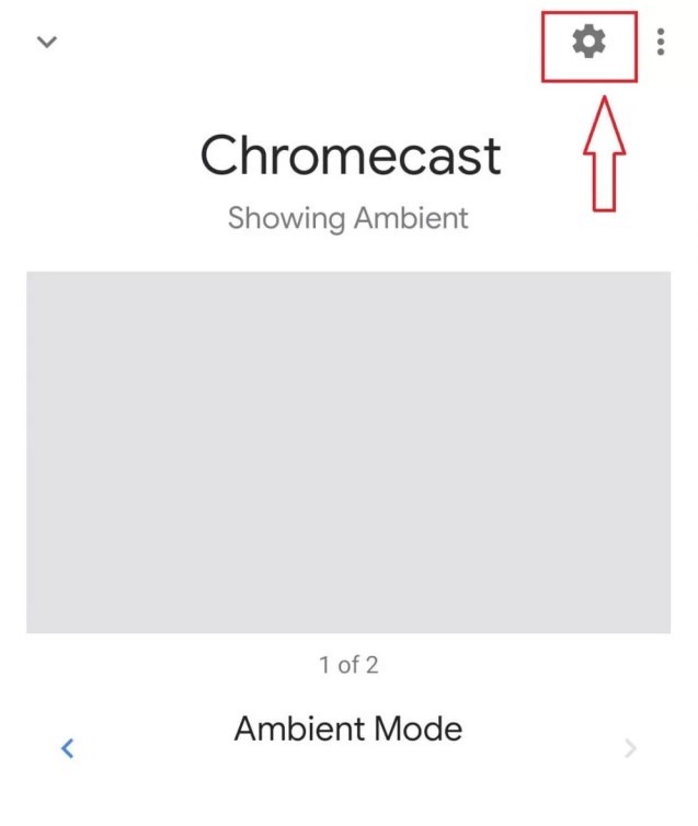 Αλλαγή ονόματος Chromecast - Πατήστε ρυθμίσεις