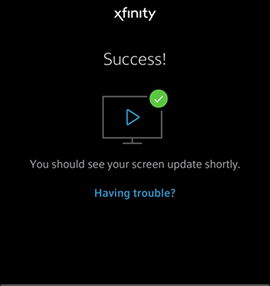Xfinity Stream στο Apple TV - Η ενεργοποίηση ολοκληρώθηκε