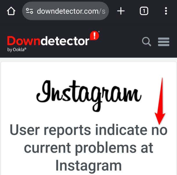 Ελέγξτε αν η εικόνα του Instagram είναι εκτός λειτουργίας