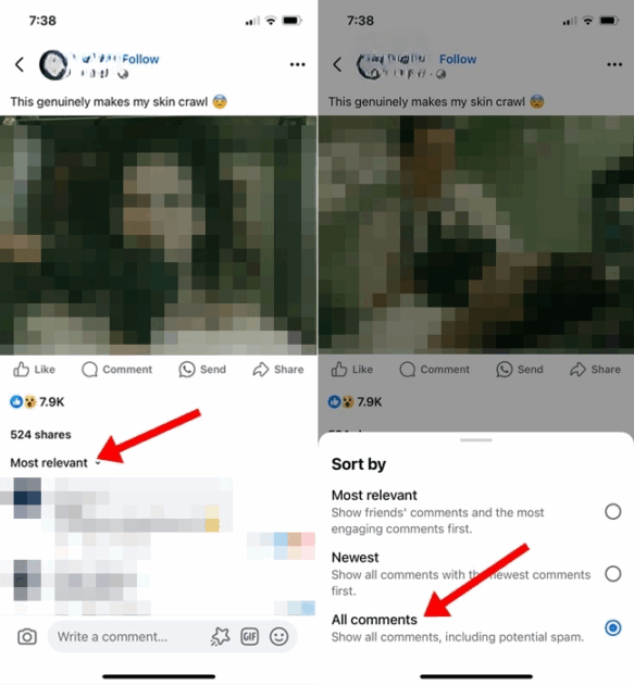 Γιατί δεν μπορώ να δω σχόλια στο Facebook; 8 τρόποι για να το διορθώσετε 3 Γιατί δεν μπορώ να δω σχόλια στο Facebook