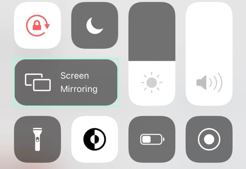Επιλέξτε Εικονίδιο Screen Mirroring
