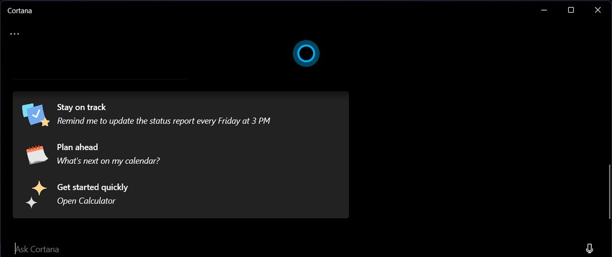 Ρωτήστε την Cortana στα Windows 11