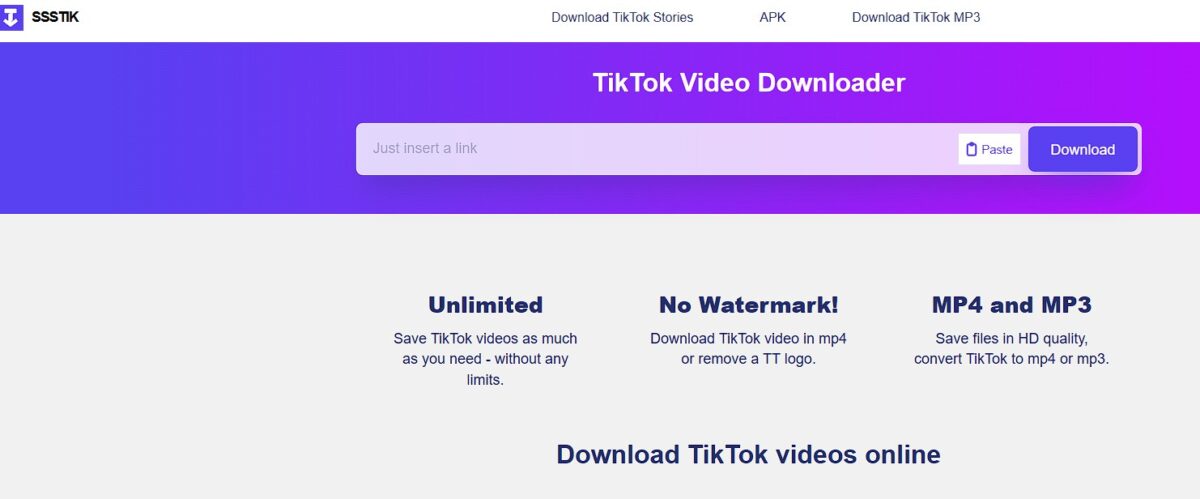 Πώς να κατεβάσετε ένα βίντεο από το internet 3 ssstik.io