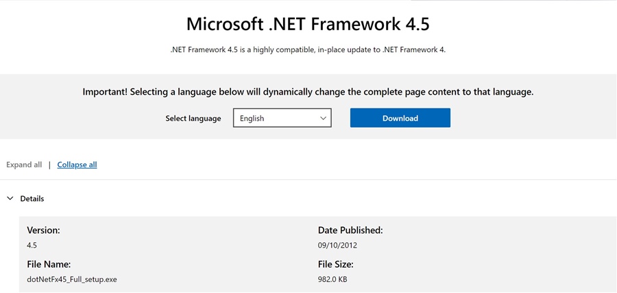 Εγκαταστήστε το .NET Framework