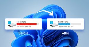 Εκκαθάριση δίσκου στο Storage Sense