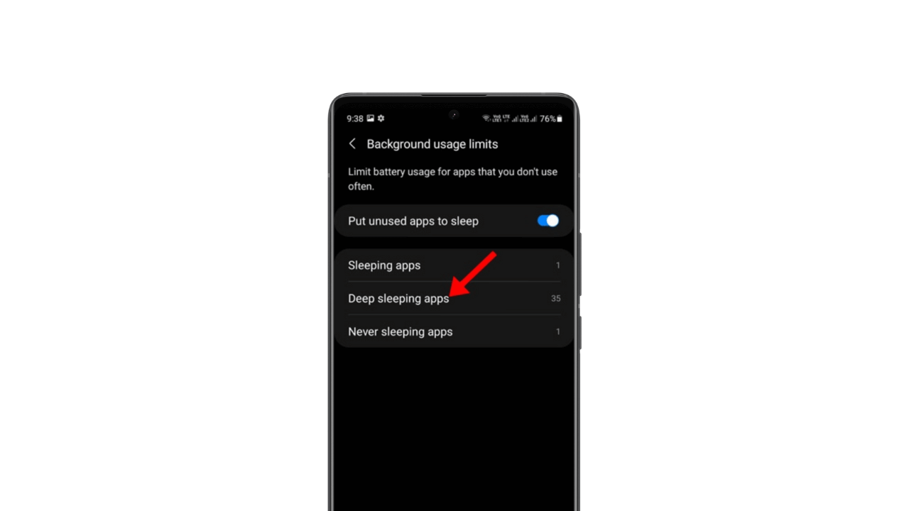 Πώς να χρησιμοποιήσετε τις εφαρμογές Deep Sleeping στο τηλέφωνο Samsung
