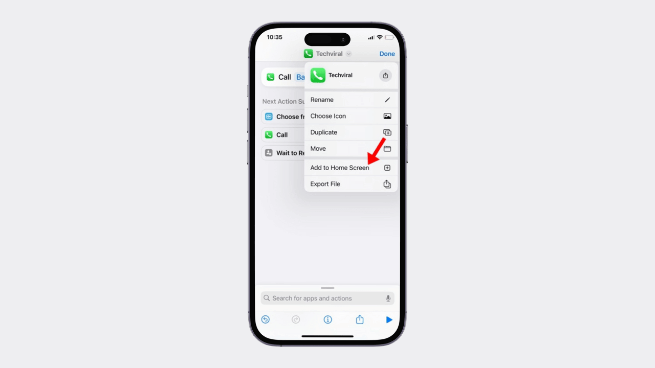 γρήγορη κλήση στο iPhone