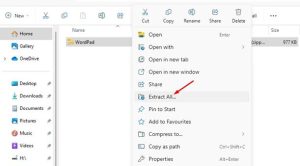 εξαγάγετε το αρχείο WordPad.zip