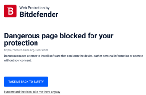 Το Bitdefender αποκλείει ιστοτόπους trojan
