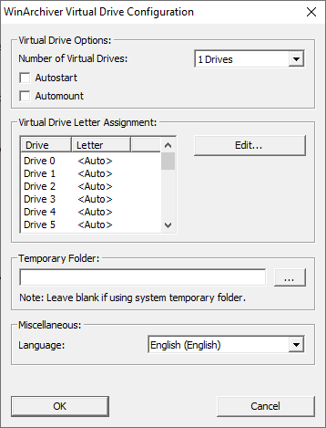 WinArchiver Virtual Drive