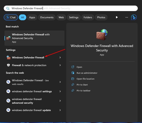 Τείχος προστασίας του Windows Defender