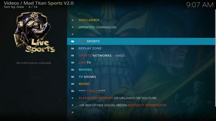 Kodi Sports