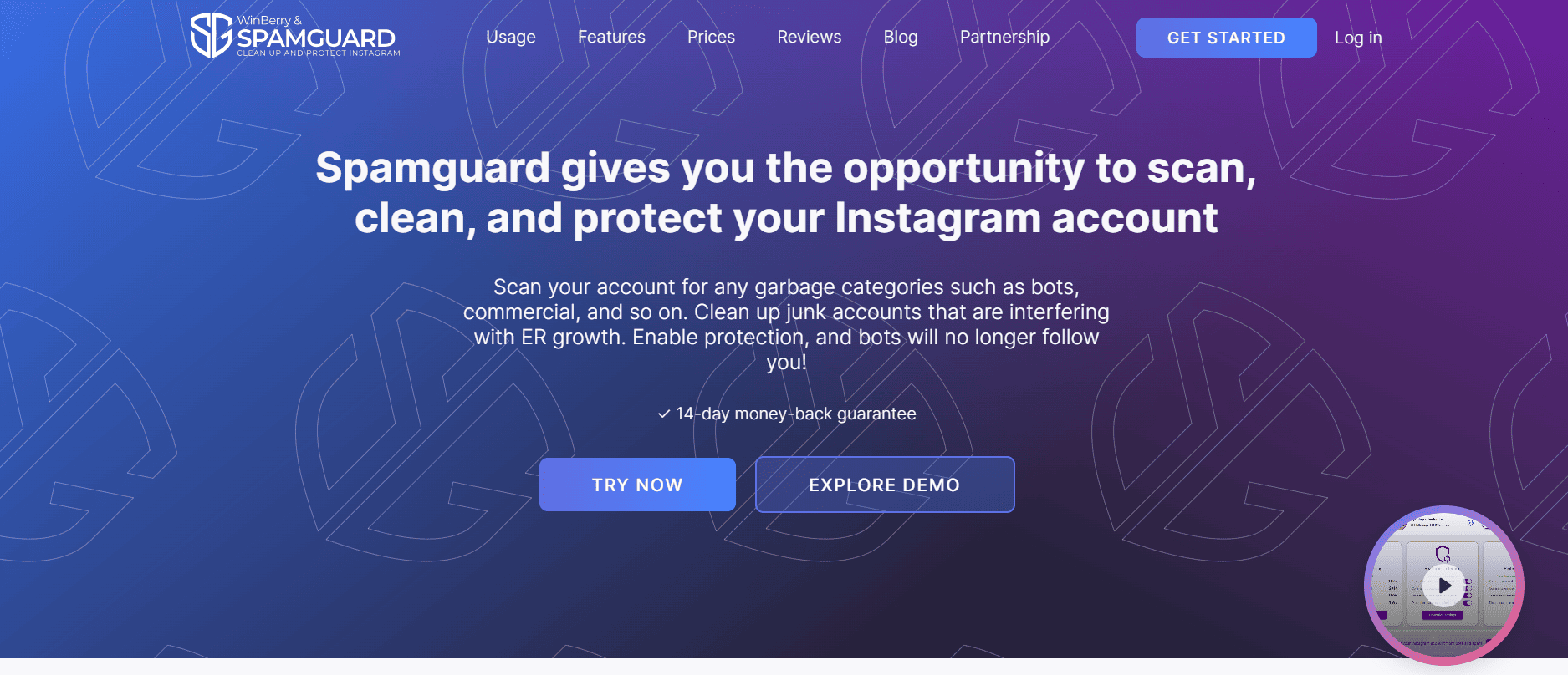SpamGuard Καλύτερη εφαρμογή Unfollow για το Instagram δωρεάν