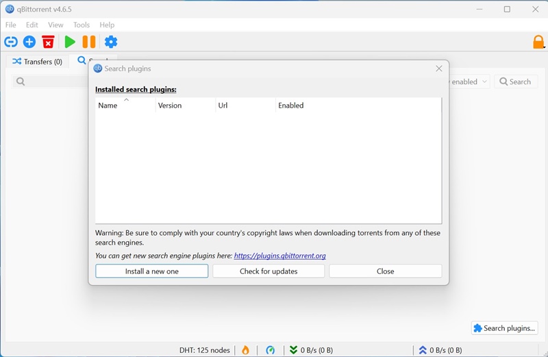 Πώς να αναζητήσετε Torrents στο qBittorrent (Μηχανή αναζήτησης Torrent)