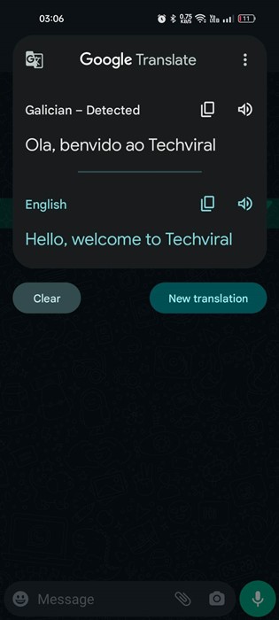 Πώς να μεταφράσετε μηνύματα WhatsApp