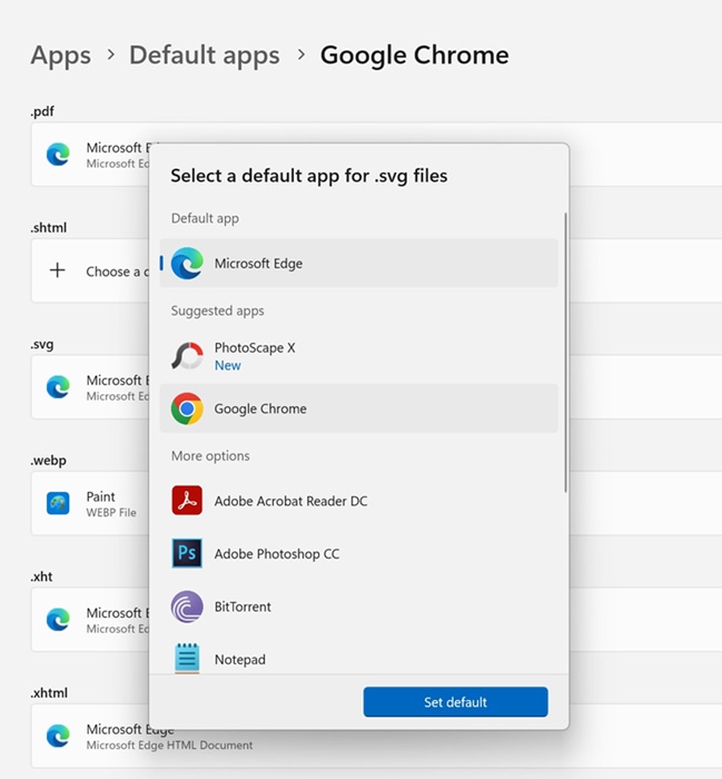 Πώς να ορίσετε το Chrome ως προεπιλεγμένο πρόγραμμα περιήγησης στα Windows 11
