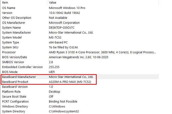 Πώς να ελέγξετε το μοντέλο της Motherboard