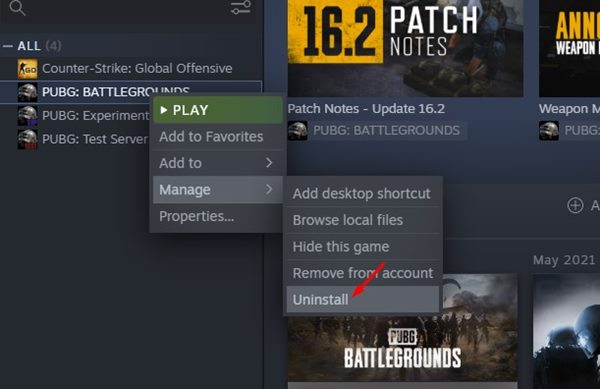 σφάλμα Steam Κατεστραμμένα αρχεία ενημέρωσης