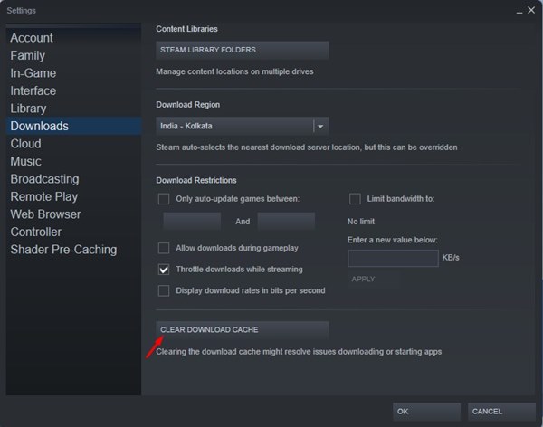σφάλμα Steam Κατεστραμμένα αρχεία ενημέρωσης
