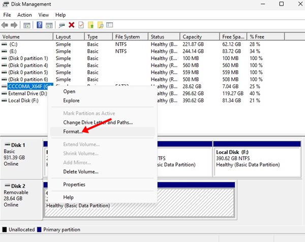 Τα Windows δεν μπόρεσαν να μορφοποιήσουν τη μονάδα PenDrive