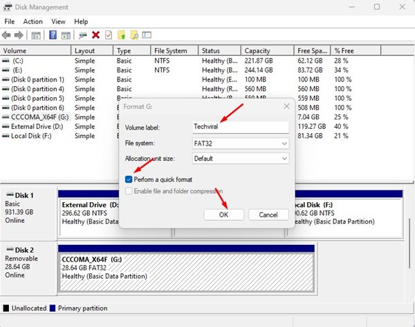 Τα Windows δεν μπόρεσαν να μορφοποιήσουν τη μονάδα PenDrive