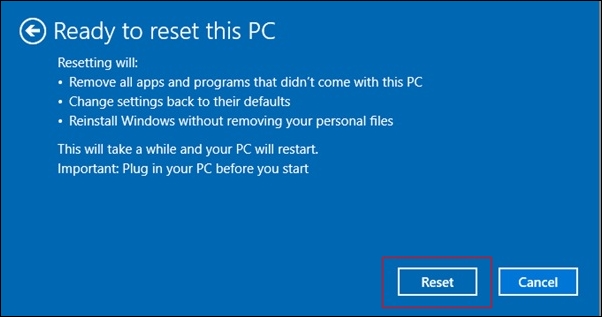 Επαναφορά των Windows 10 στις προεπιλεγμένες εργοστασιακές ρυθμίσεις