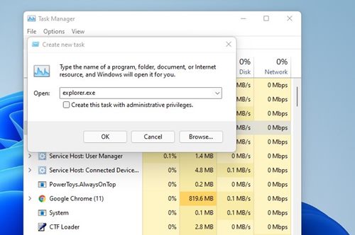 Πώς να επανεκκινήσετε το Explorer.exe των Windows για να διορθώσετε το πρόβλημα με την παγωμένη επιφάνεια εργασίας στα Windows 11