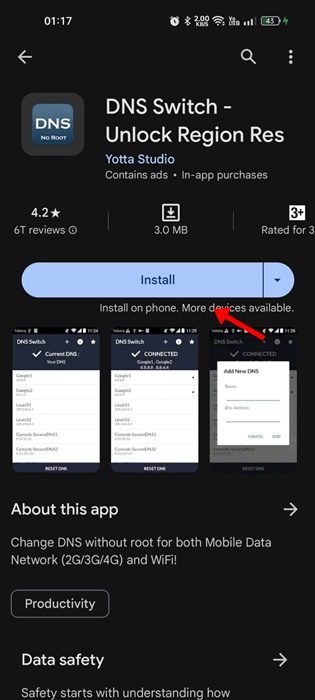 AdGuard DNS σε Android