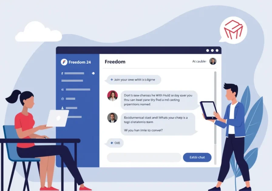 ομάδα υποστήριξης της Freedom 24 μέσω chat
