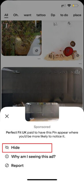 Πώς να αποκλείσετε διαφημίσεις στo Pinterest