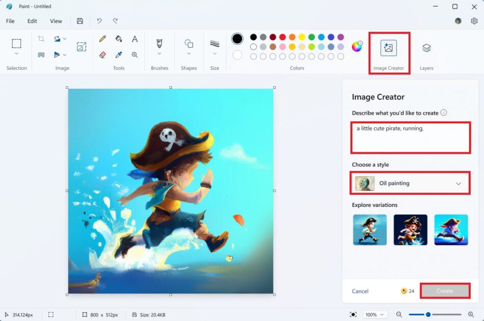 Πώς να δημιουργήσετε εικόνες AI στο Paint στα Windows 11
