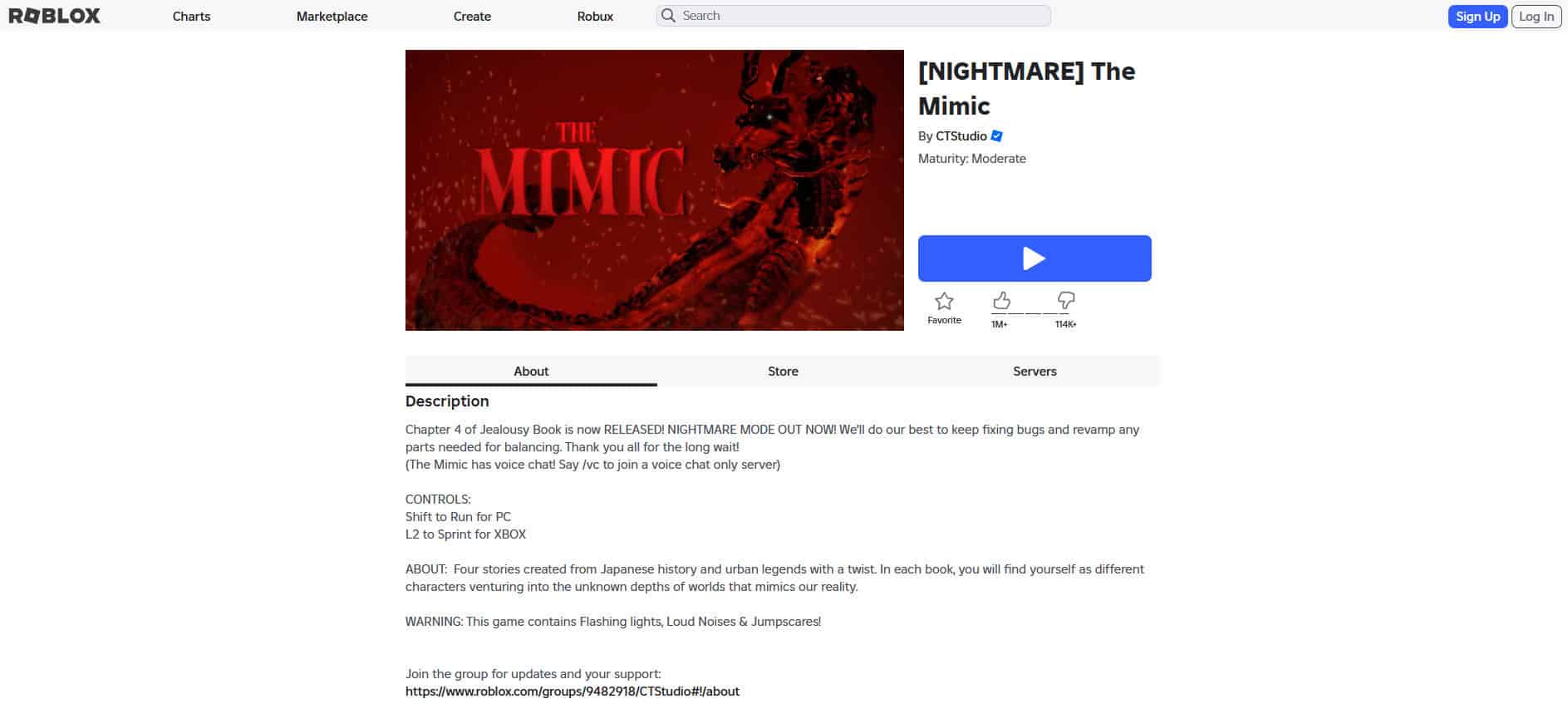 παιχνίδια τρόμου στο Roblox