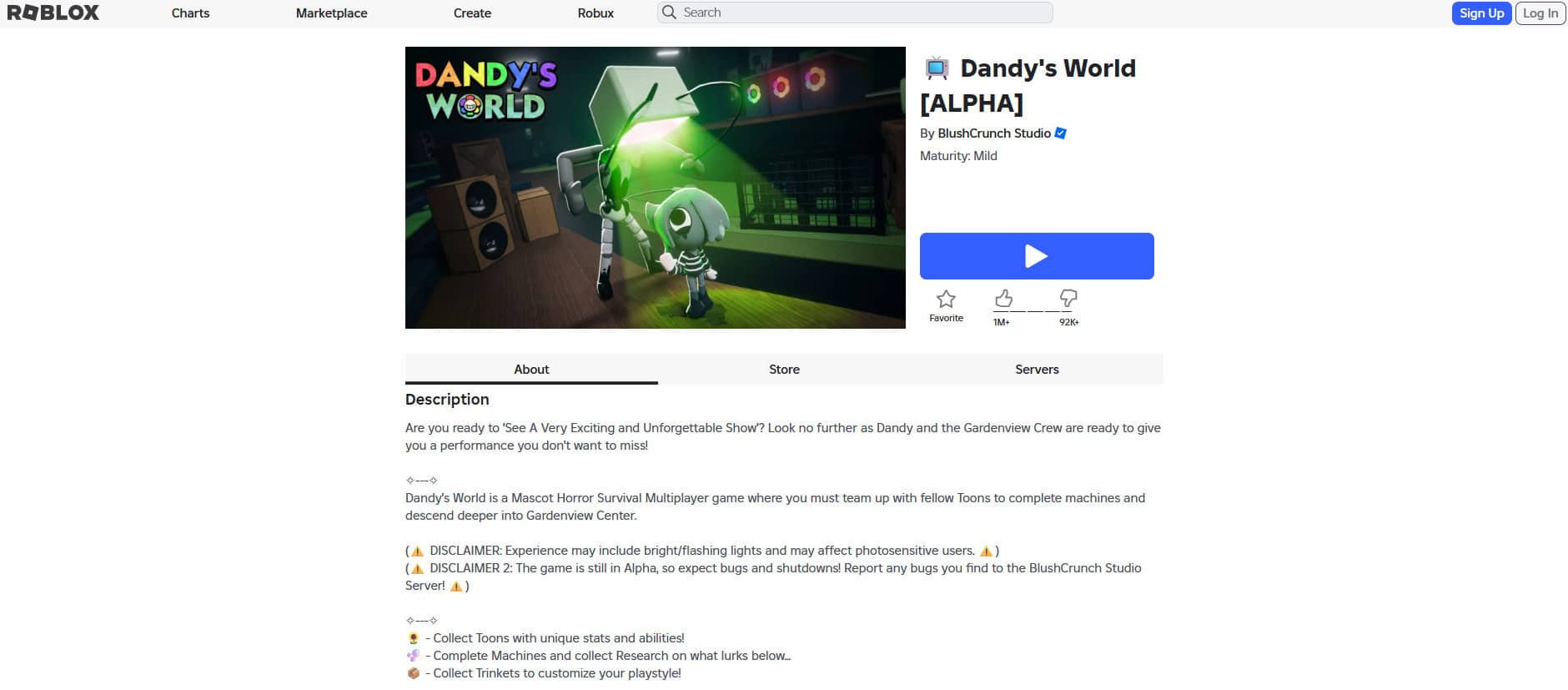 παιχνίδια τρόμου στο Roblox
