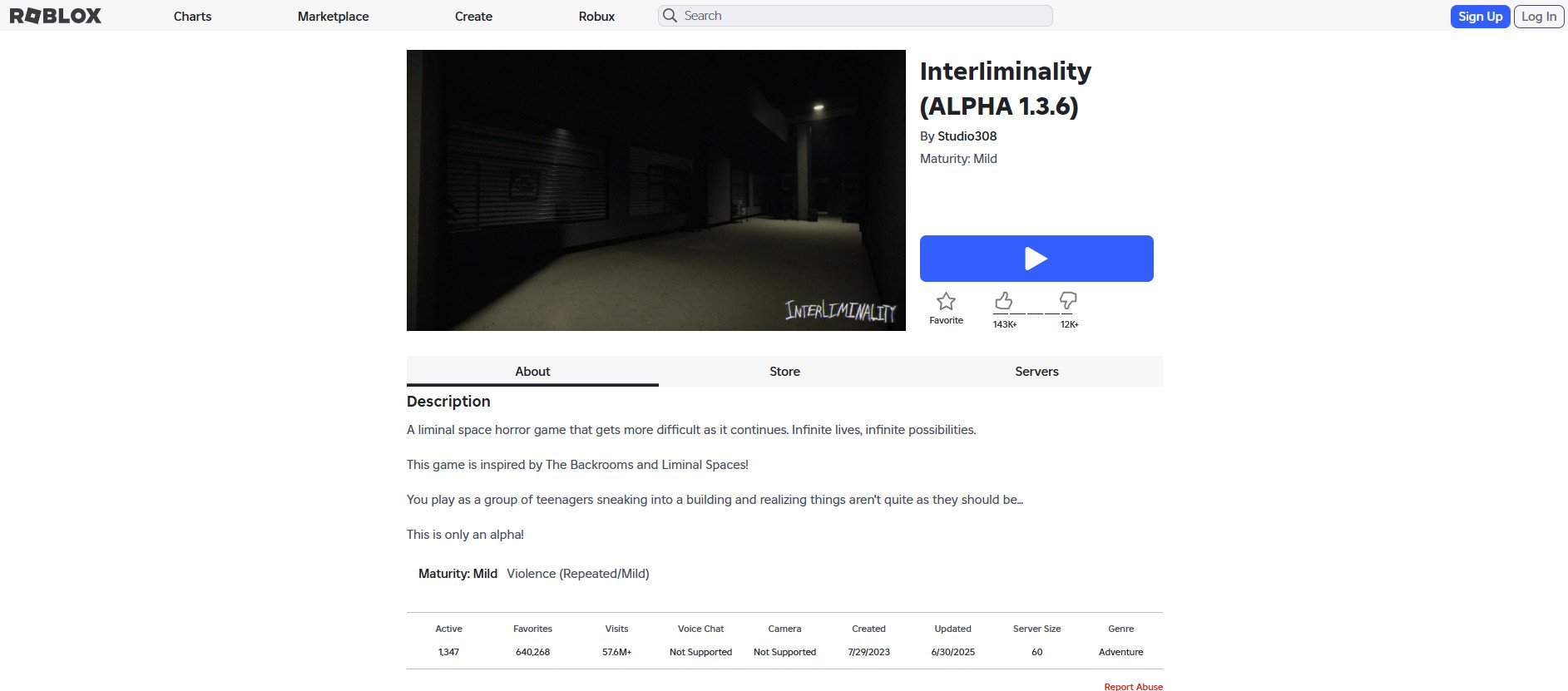 Interliminality | παιχνίδια τρόμου Roblox