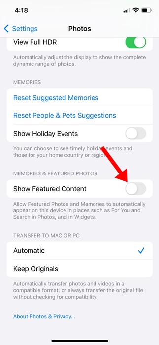 Πώς να απενεργοποιήσετε τις αναμνήσεις στο iPhone