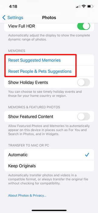 Πώς να απενεργοποιήσετε τις αναμνήσεις στο iPhone