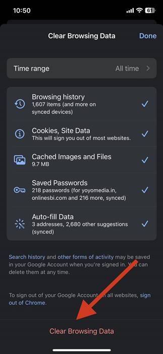 Εκκαθάριση της προσωρινής μνήμης του Chrome