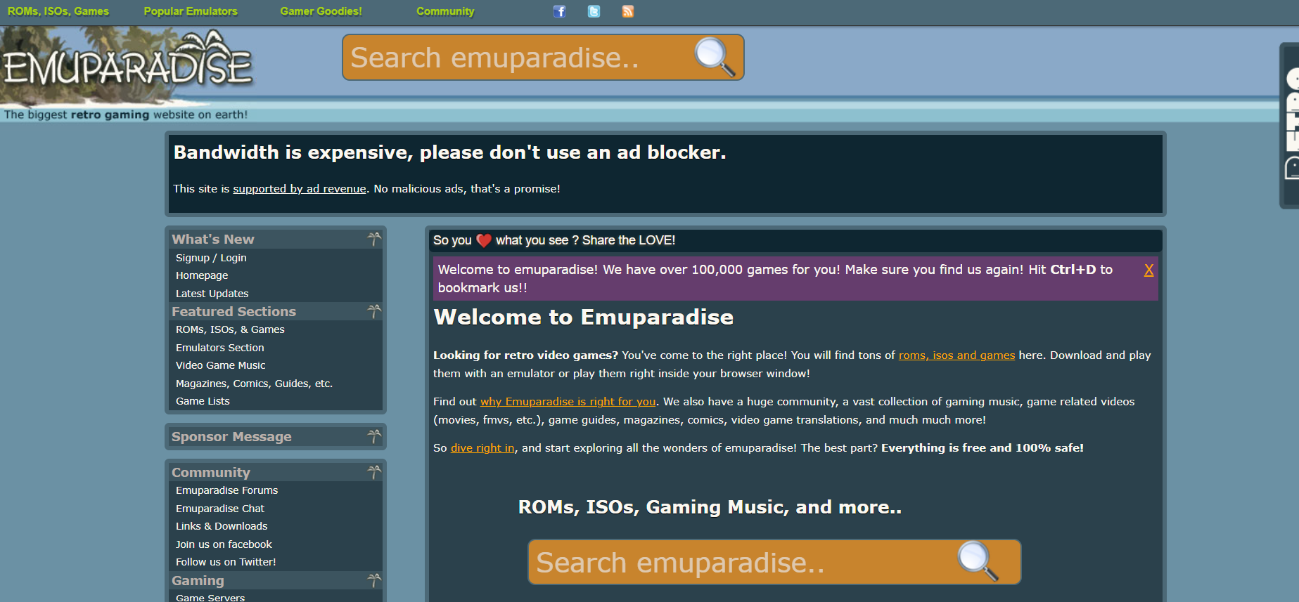EmuParadise ρετρό παιχνίδια