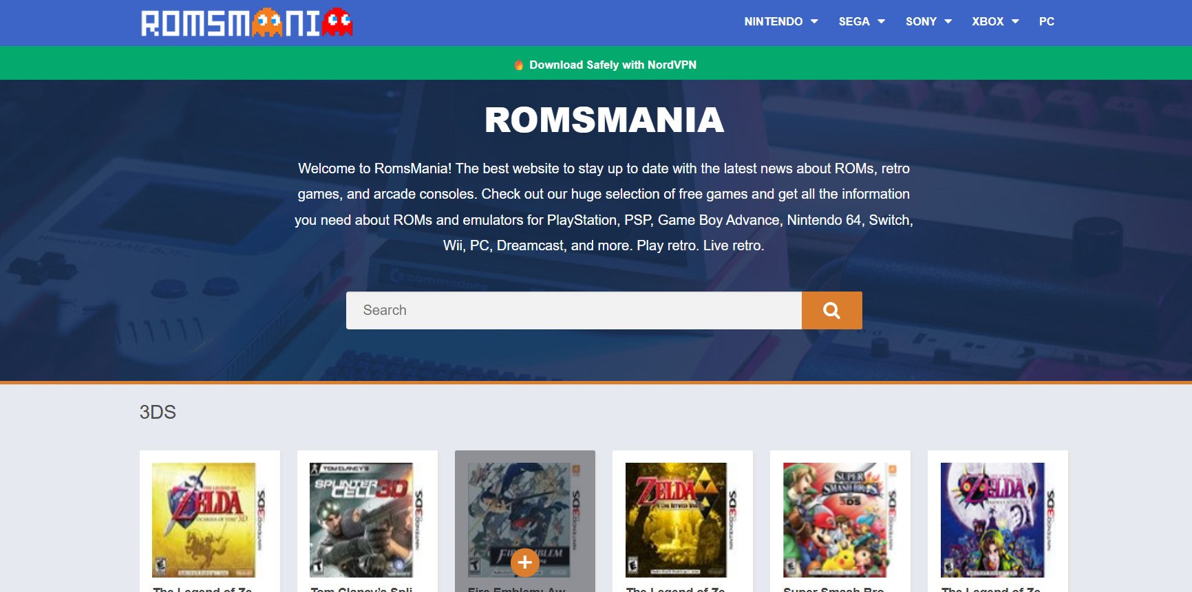 RomsMania | Οι καλύτερες ασφαλείς ιστοσελίδες ROM για λήψη παιχνιδιών