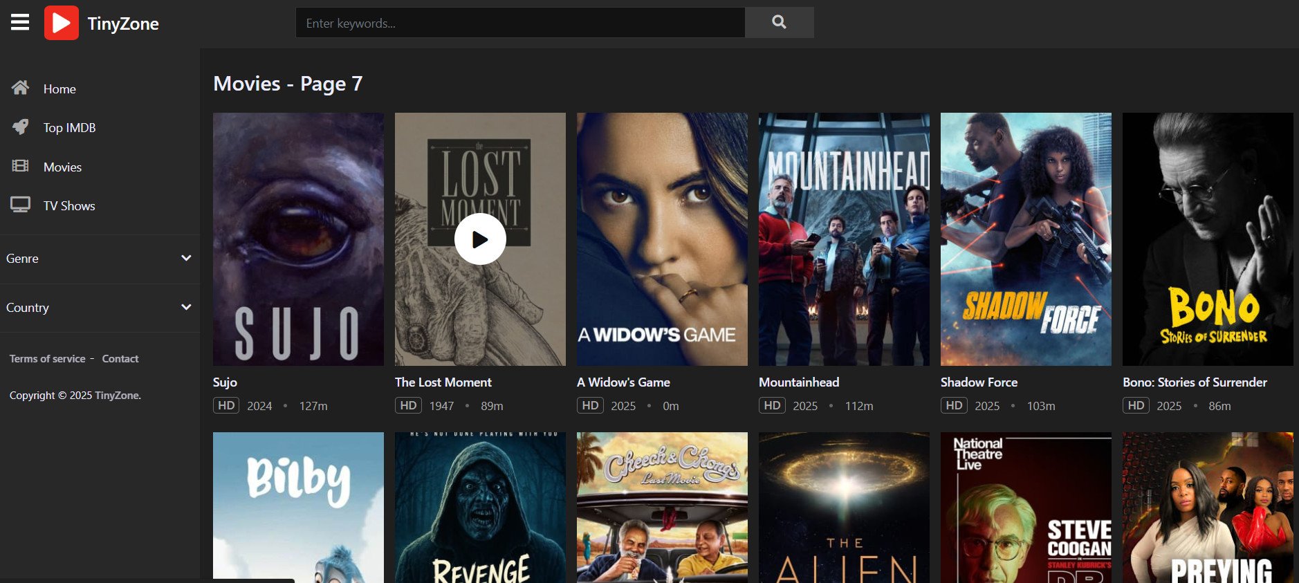 TinyZone εναλλακτικές Putlocker