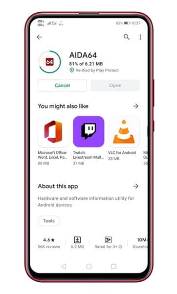 η συσκευή λειτουργεί με Android 32-bit ή 64-bit