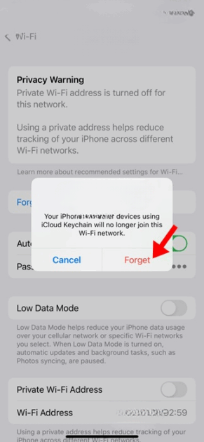 Πώς να ξεχάσει το iPhone ένα δίκτυο WiFi