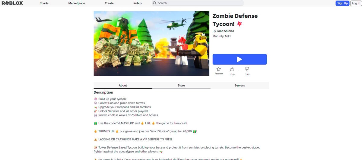 Τα καλύτερα παιχνίδια ζόμπι στο Roblox