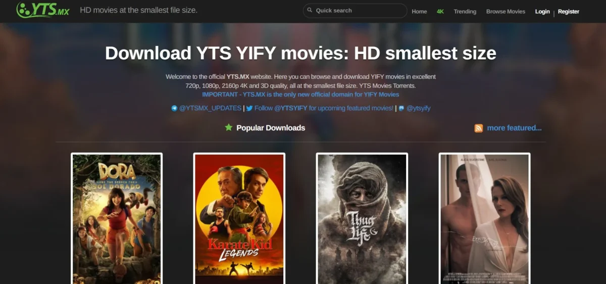 εναλλακτικές λύσεις για Kickass Torrents directvortex