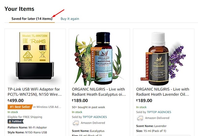 Αποθηκευμένα για αργότερα στο Amazon